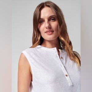 Faherty sleeveless knit henley